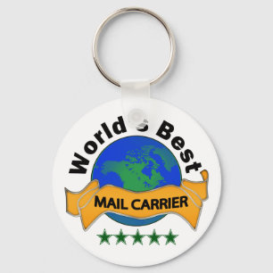 World's Best Mail Carrier Key Ring