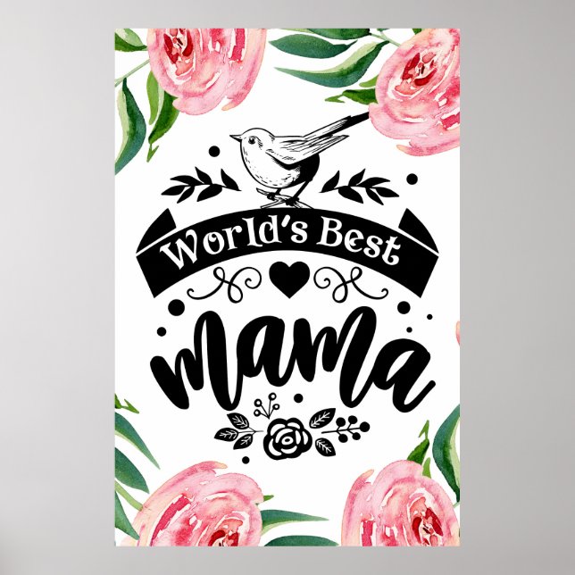 World's best mama poster (Front)
