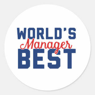 World's Best Manager Classic Round Sticker