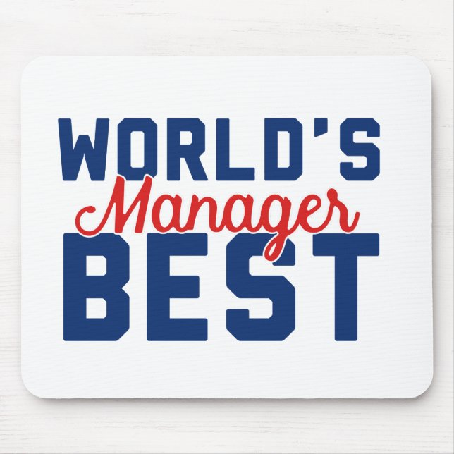 World's Best Manager Mouse Mat (Front)