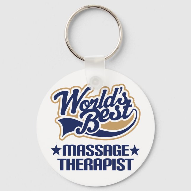 Worlds Best Massage Therapist Key Ring (Front)