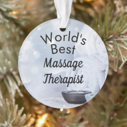 World's best massage therapist ornament