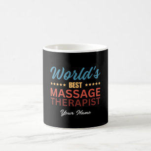 World's Best Massage Therapist Personalised Name Coffee Mug