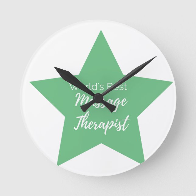 World's best Massage Therapist Round Clock (Front)