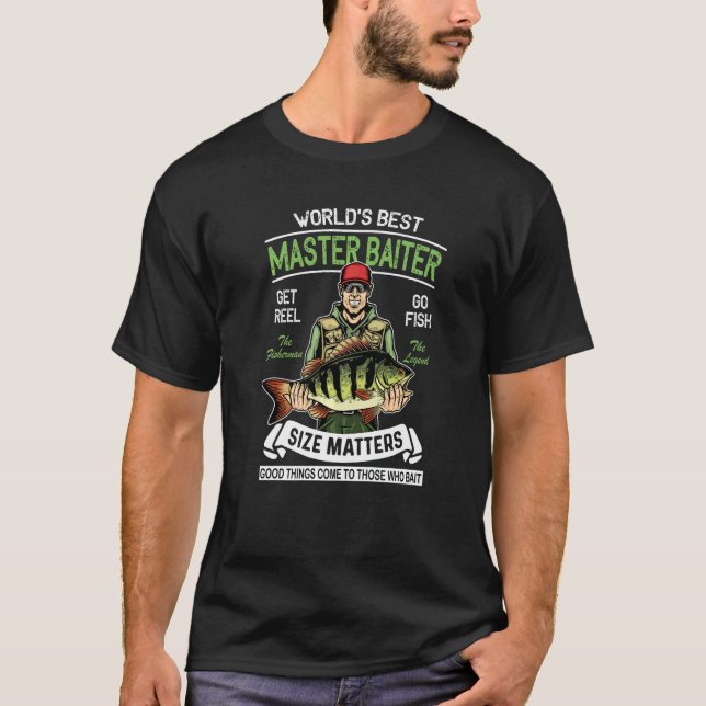 World's Best Master Baiter Fishing T-Shirt (Front)