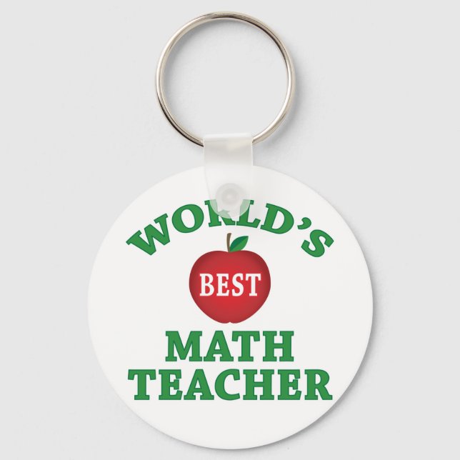 World's Best Math Teacher Key Ring (Front)