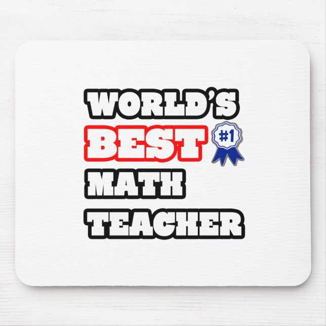 World's Best Math Teacher Mouse Mat (Front)