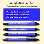 World's Best Mechanic - Add the type, or a Name,  Black Ink Pen<br><div class="desc">Add the Name,   or the Type of Mechanic,  or any other message you want on this pen - Change to your own details. See my store for lots more great Pens</div>