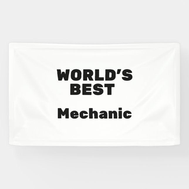 World's Best Mechanic Banner (Horizontal)