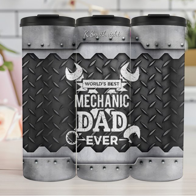 World's Best Mechanic Dad Ever Thermal Tumbler (Creator Uploaded)
