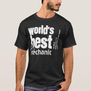 World's Best Mechanic Grunge Text Custom Name X02 T-Shirt