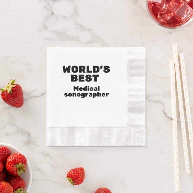 World's Best Medical Sonographer Napkin (Insitu)