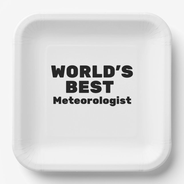 World's Best Meteorologist Paper Plate (Front)