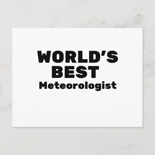 World's Best Meteorologist Postcard (Front)