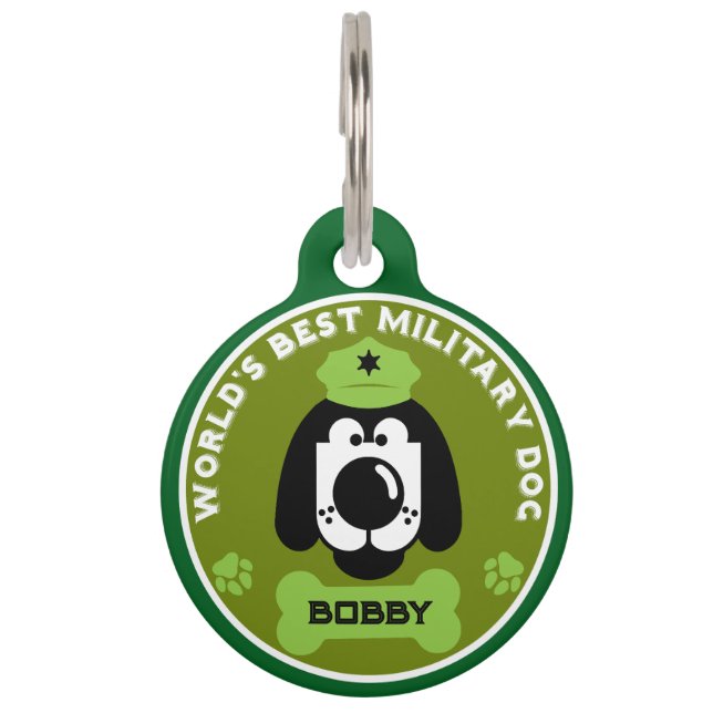 World's Best Military Dog Pet Tag (Front)