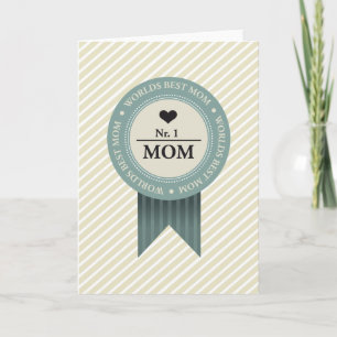 WORLDS BEST MOM BADGE CARD