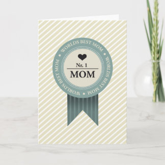 WORLDS BEST MOM BADGE CARD