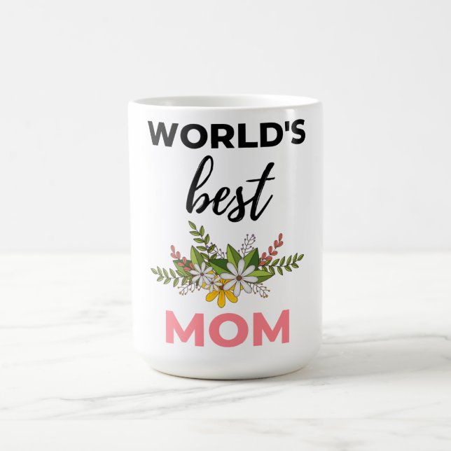 World's Best Mom black Coffee Mug (Center)