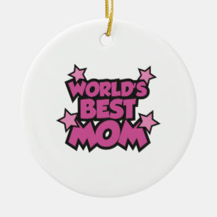 World's Best Mom Ceramic Tree Decoration