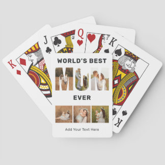 World's Best Mom Custom 6 Photo  Playing Cards
