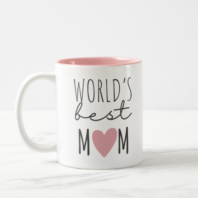 World's Best MOM Custon Two-Tone Coffee Mug (Left)