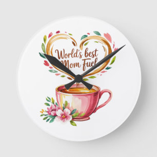 World's Best Mom Fuel Round Clock