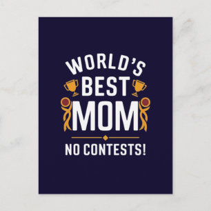 World's best mom no contest postcard