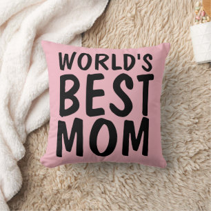 WORLD'S BEST MOM PINK PILLOW