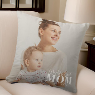 World's Best Mom Since 20XX Modern Photo Cushion