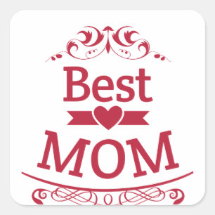 Worlds Best Mom Square Sticker