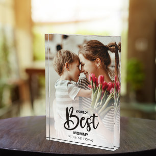 Worlds Best Mommy Photo with White Writing