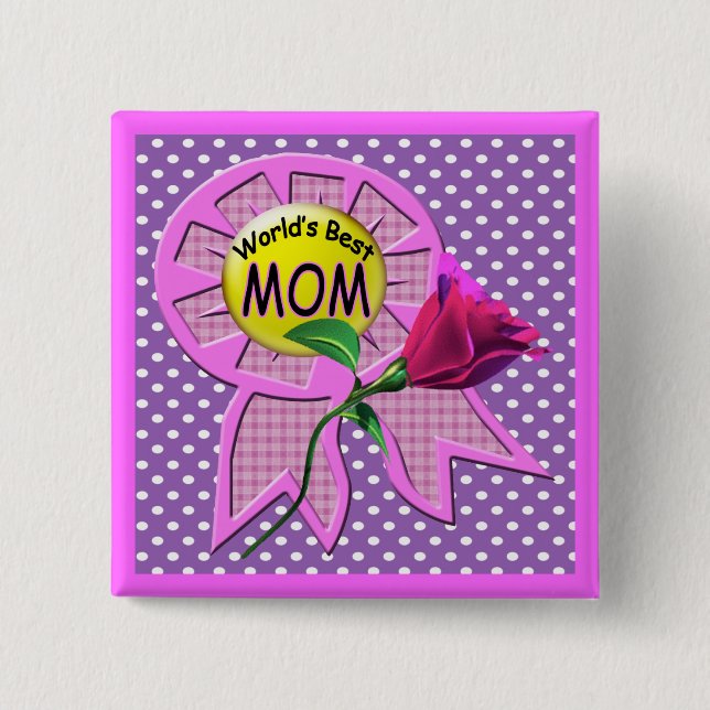 Worlds Best Mother Buttons (Front)