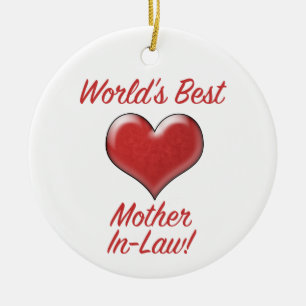 World's Best Mother-In-Law Ceramic Tree Decoration