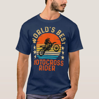 Worlds Best Motocross Rider Vintage Retro Funny T-Shirt