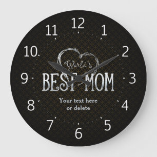 World's Best Mum   Adorable Gift Large Clock