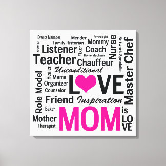 World's Best Mum, Amazing 24-7 Multitasker Canvas Print
