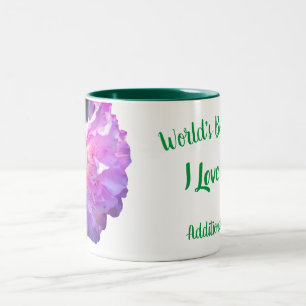 World's Best Mum Azalea Flower Personalised Two-Tone Coffee Mug