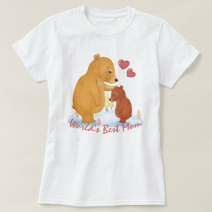 World's Best Mum - Bear Mum and Baby T-Shirt