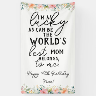 worlds best mum birthday banner 90th, 80th 60th