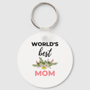 World's Best Mum black Key Ring