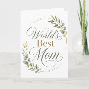 World's Best Mum Botanical Mother's Day Card
