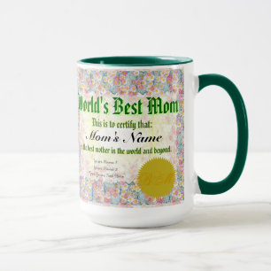 World's Best Mum Certificate Mug