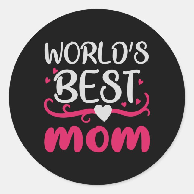 World's Best Mum Classic Round Sticker (Front)