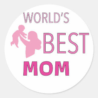 World's best mum classic round sticker
