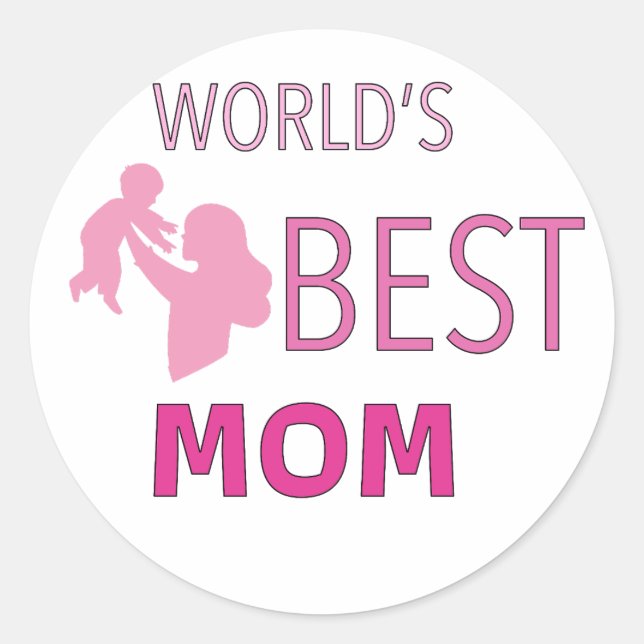 World's best mum classic round sticker (Front)