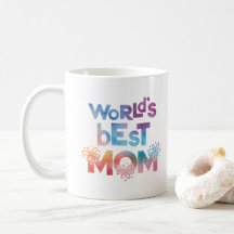 World's Best Mum Colourful Design Coffee Mug