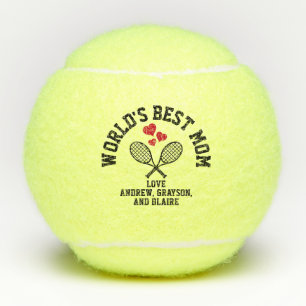 World's Best Mum Custom Personalised Names Tennis Balls