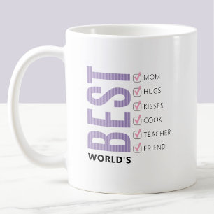 Worlds Best Mum Customisable Checklist Coffee Mug