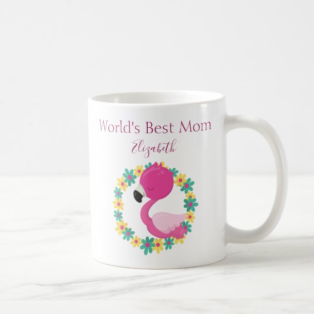 Worlds Best Mum Flamingo Beauty Coffee Mug (Right)