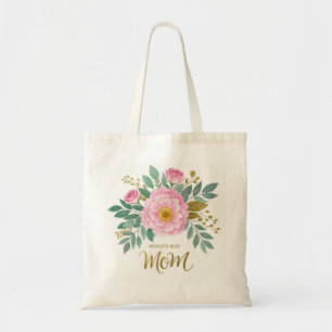 World's Best Mum Flowers Tote Bag